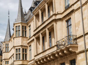 Fassadendetail am Großherzoglichen Palast in Luxemburg Stadt