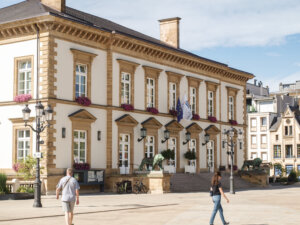 Das Hotel de Ville in der Altstadt von Luxemburg Stadt